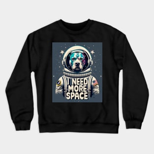 Pitbull Astronaut Suit I need more space Crewneck Sweatshirt